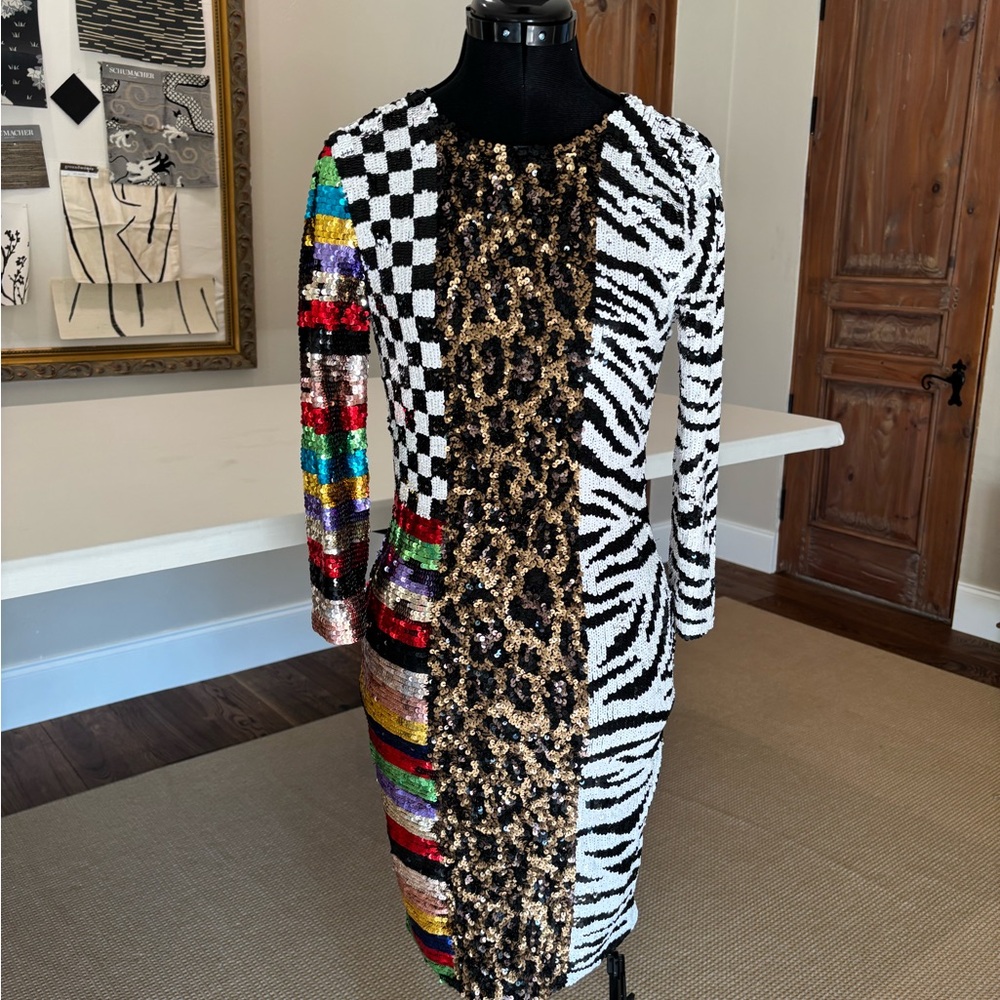 Alice + Olivia Multicolor Sequin Dress